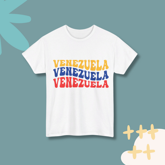 Bold and expressive Venezuela t-shirt design available in Palm Beach. 